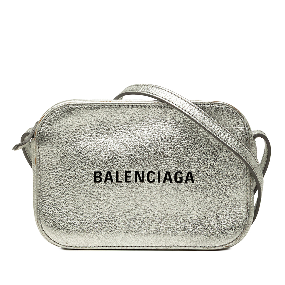 Pre-Loved Balenciaga Metallic Leather Everyday Camera Bag XS